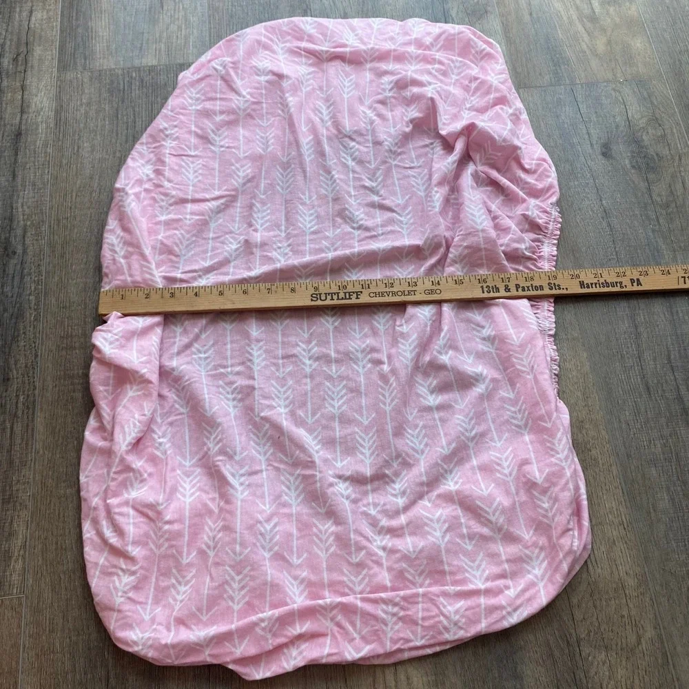 Baby Changing Pad Covers Lot of 3 - Pink, Gray, White Elastic Nursery Essentials
